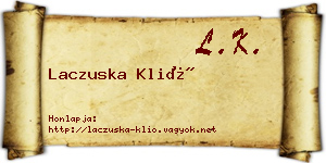 Laczuska Klió névjegykártya